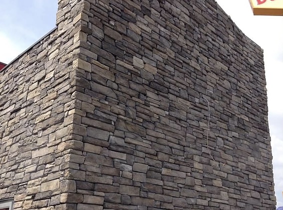 Linked image of Dennys dry stack stone installation